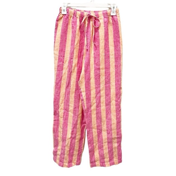 Anthropologie Pants - Electric & Rose 100% Linen Striped Pisces Pants Size XS Effortless Dopamine